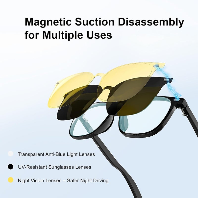 QJF Smart Glasses for Men & Women with Photochromic Lenses, Bluetooth 5.3, Polarized, Blue Light Blocking, Open-Ear Speakers - Image 2